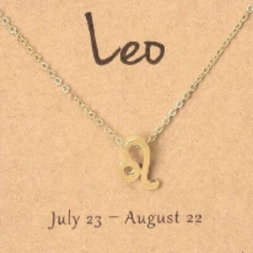 NWT, Leo Zodiac Sign Gold Charm Necklace